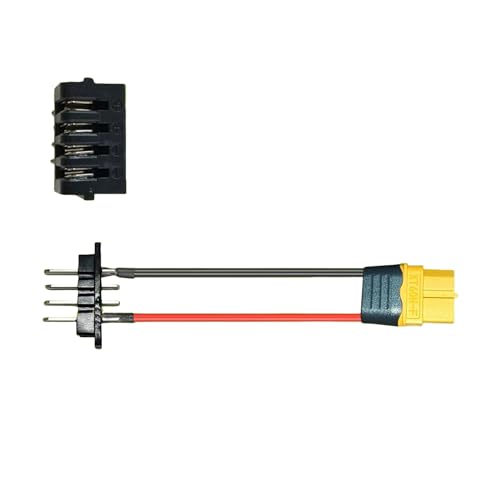 ZLiT 4-poliger 5-poliger Ebike-Akku-Entladungsstecker auf XT60H-F14AWG-Schnittstellenkabelstecker für Hailong-Batterie-Steckerteile (4-poliger Stecker + Buchse) von ZLiT