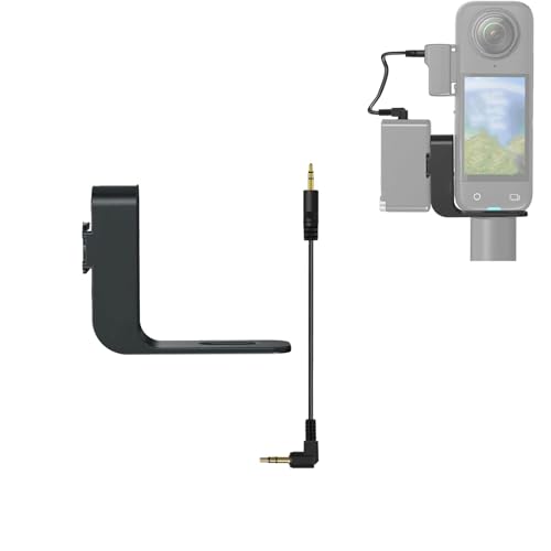 ZLiT Mic Cold Shoe Extension Bracket Adapter Mount for Insta360 X4/X3/X2 Camera Compatible with DJI Mic 2 Microphone Holder with Audio Cable (Black) von ZLiT