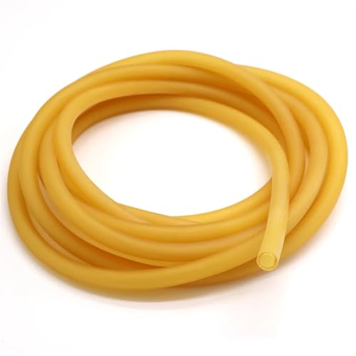1/10/30M Latex-Gummischläuche ID 1,6~9mm Beige elastische Schlauchgummibänder Gelb(10METERS_ID 7MM X OD 10MM) von ZMCGNO