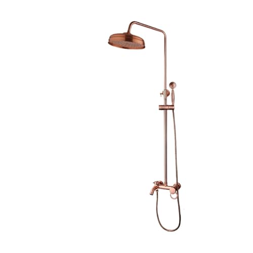 ZMCGNO Antikes Kupfer Badezimmer Duschset Regenbadewanne Duschsystem 3 Funktionen Mischbatterie Dusche Wasserhahn Badewanne Wasserhahn(Color 2) von ZMCGNO