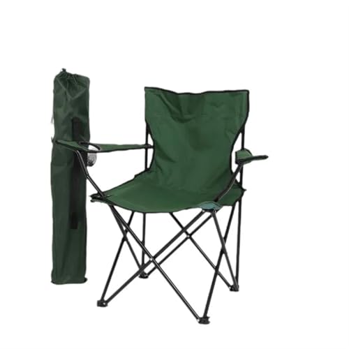ZMCGNO Campingstuhl Camping Outdoor Klappstuhl Angelstuhl Mit Wasserflaschentasche(Green) von ZMCGNO