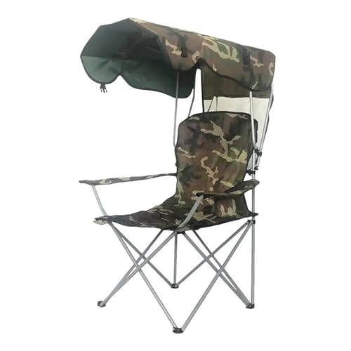 ZMCGNO Klappbarer Baldachinstuhl, tragbarer Angelhocker, Faltbarer Sitz-Loungesessel for den Innen- und Außenbereich, tragbar, Sonnenschutz, robust(L) von ZMCGNO