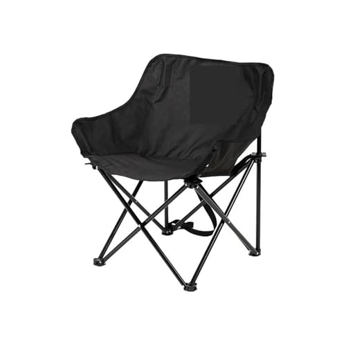 ZMCGNO Klappbarer Mondstuhl im Freien Tragbarer Stuhl Campingstuhl Picknickausrüstung Angeln Kleiner Pferdehocker Student Sketching(Black) von ZMCGNO