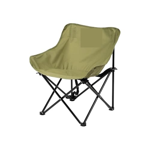 ZMCGNO Klappbarer Mondstuhl im Freien Tragbarer Stuhl Campingstuhl Picknickausrüstung Angeln Kleiner Pferdehocker Student Sketching(Olive) von ZMCGNO