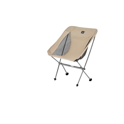 ZMCGNO Klappstuhl Camping Ultraleicht Tragbare Aluminium Legierung Stühle Angeln Picknick Im Freien Rückenlehne Hocker Stuhl(Brown-S) von ZMCGNO