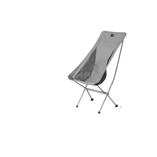 ZMCGNO Klappstuhl Camping Ultraleicht Tragbare Aluminium Legierung Stühle Angeln Picknick Im Freien Rückenlehne Hocker Stuhl(Grey-L) von ZMCGNO