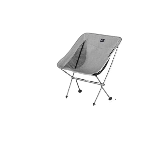 ZMCGNO Klappstuhl Camping Ultraleicht Tragbare Aluminium Legierung Stühle Angeln Picknick Im Freien Rückenlehne Hocker Stuhl(Grey-S) von ZMCGNO