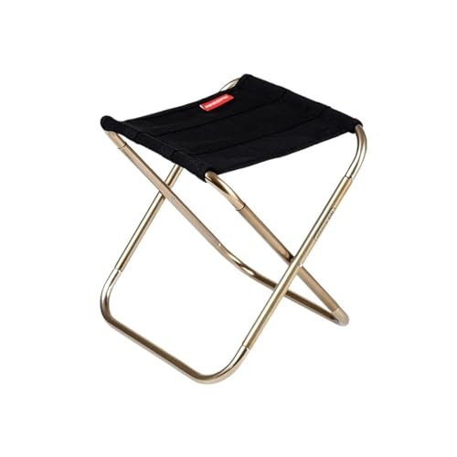 ZMCGNO Leichter Outdoor-Campingstuhl Aluminium Klapphocker Angelhocker Zusammenklappbare Campingsitze Wanderhocker(Black) von ZMCGNO