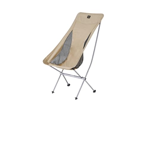 ZMCGNO Moon Chair Ultraleichte Aluminiumlegierung Outdoor Tragbare Klappfischen Rückenlehne Hocker Camping Picknick Stühle(Dune Brown L) von ZMCGNO