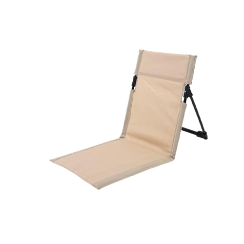 ZMCGNO Outdoor Camping Klappstuhl Rückenlehne Strand Tragbare Kissen Stuhl Zelt Freizeit Balkon Park Rasen Picknick Sitz Angeln(Beige) von ZMCGNO