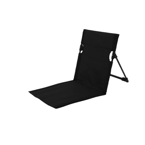 ZMCGNO Outdoor Camping Klappstuhl Rückenlehne Strand Tragbare Kissen Stuhl Zelt Freizeit Balkon Park Rasen Picknick Sitz Angeln(Black) von ZMCGNO
