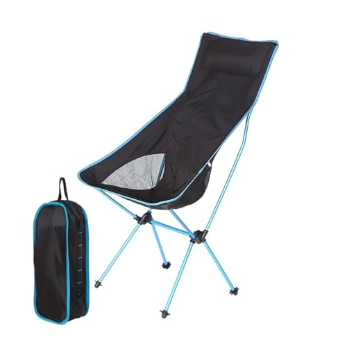 ZMCGNO Outdoor Folding Camping Moon Chair Aluminiumlegierung Ultraleicht Tragbare Lagerung Angeln Rückenlehne Hocker Home BBQ Gartennutzung(Beige) von ZMCGNO