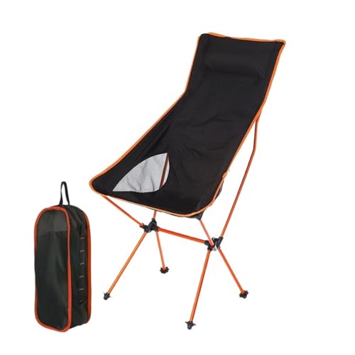 ZMCGNO Outdoor Folding Camping Moon Chair Aluminiumlegierung Ultraleicht Tragbare Lagerung Angeln Rückenlehne Hocker Home BBQ Gartennutzung(Gray) von ZMCGNO