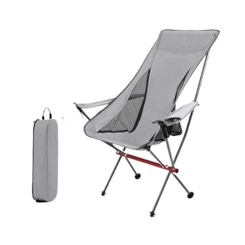 ZMCGNO Outdoor Folding Camping Moon Chair Aluminiumlegierung Ultraleicht Tragbare Lagerung Angeln Rückenlehne Hocker Home BBQ Gartennutzung(Lavender) von ZMCGNO