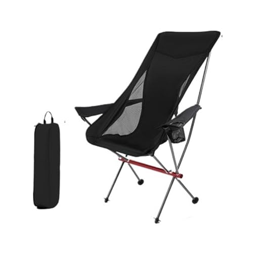 ZMCGNO Outdoor Folding Camping Moon Chair Aluminiumlegierung Ultraleicht Tragbare Lagerung Angeln Rückenlehne Hocker Home BBQ Gartennutzung(Pink) von ZMCGNO