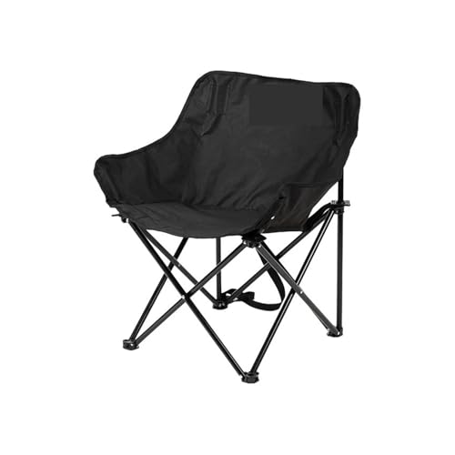 ZMCGNO Outdoor Klappstuhl Mondstuhl Tragbarer Stuhl Campingstuhl Picknickausrüstung Angeln Kleiner Pferdehocker(Black) von ZMCGNO