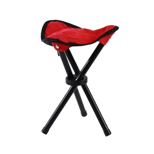 ZMCGNO Tragbarer Camping-Stativ-Gartenhocker for den Außenbereich, Picknick-Strandstuhl, Angelstühle, Reisestuhl, Klapphocker mit 3 Beinen(Red) von ZMCGNO