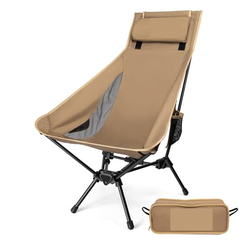 ZMCGNO Tragbarer Tigerblade-Campingstuhl for den Außenbereich mit hoher Rückenlehne for Angeln, Trekking, Grillpartys, Gartenarbeit, Innenbereich von ZMCGNO