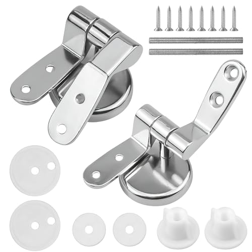 ZMDMAH 1 Paar Wc Sitz Scharniere Ersatzteile Zinklegierung Toilettendeckel Befestigung Ersatz Wc Sitz Befestigung Soft Close NachrüStung Wc Befestigungsset Wc-Sitzscharniere von ZMDMAH