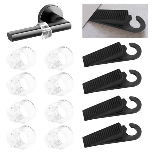 ZMDMAH 18mm Türklinkenpuffer, Türstopper Boden, 8er Set Türstopper Klinke, Transparente Türstopper PVC Türklinkenpuffer für Türklinke Wände und Türgriff Schutz Geeignet Hochelastische Door Stopper von ZMDMAH