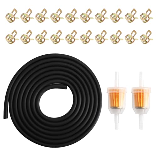 ZMDMAH 3M Benzinschlauch 5mm Kraftstoffleitung Kraftstoffschlauch öLschlauch Dieselschlauch für RasenmäHer, Moto, Auto, Traktor, Kleine Motoren mit 20 Schlauchschellen und 2 Benzinfilter ZMDMAH 3M Benzinschlauch 5mm Kraftstoffleitung Kraftstoffschlauch öLschlauch Dieselschlauch für RasenmäHer, Moto, Auto, Traktor, Kleine Motoren mit 20 Schlauchschellen und 2 Benzinfilter von ZMDMAH