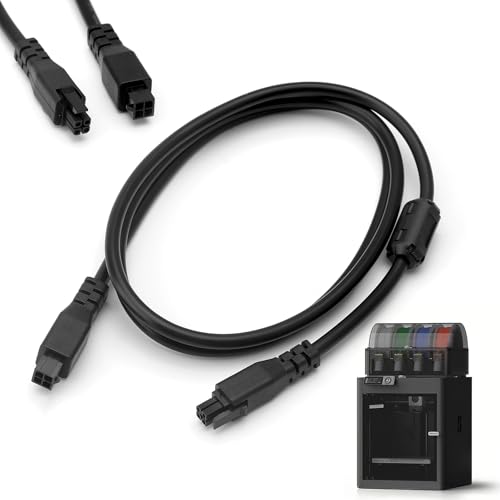 ZMDMAH 4Pin AMS Lite Verlängerungskabel, Kompatibel mit Bambu Lab A1/A1mini 3D Drucker, Zubehör 1M 22AWG Kupferkern Verlängerungskabel mit Magnetischem Ring ZMDMAH 4Pin AMS Lite Verlängerungskabel, Kompatibel mit Bambu Lab A1/A1mini 3D Drucker, Zubehör 1M 22AWG Kupferkern Verlängerungskabel mit Magnetischem Ring von ZMDMAH