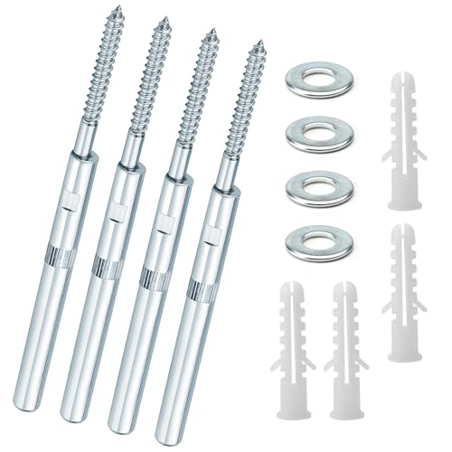 ZMDMAH 4pcs 10 x 100 mm Schwebende Regalhalterung Unsichtbar, Ein Wort TablarträGer, Regalbrett Halterung Wand, Schweberegal Wandregal Halterung Unsichtbar mit Unterlegscheiben und DüBel von ZMDMAH