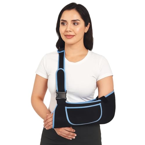 ZMDMAH Armschlinge für Damen und Herren Arm-Schlinge mit verstellbarem Schultergurt Weiche und atmungsaktive Mesh-Unterstützung für Armstütze gebrochene Arme Schulterluxation und Ellbogenverletzungen von ZMDMAH