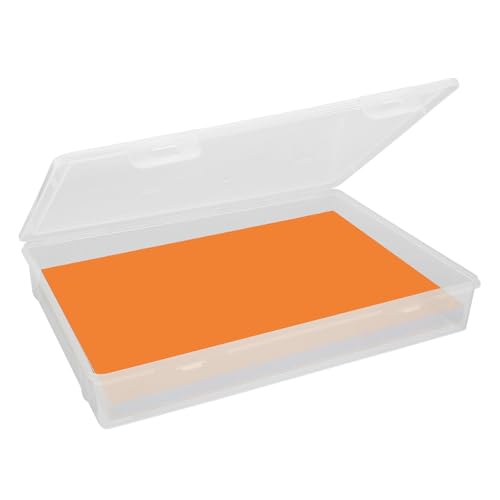 ZMDMAH Aufbewahrungsbox mit Deckel Mehrzweck-Aufbewahrungsbox Rechteckige A4 Papieraufbewahrung Stapelbare mit für Dokumente, Briefe, Sammelalben, Zeitschriften, Künstlerbedarf von ZMDMAH