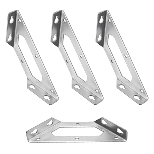 ZMDMAH Eckverbinder Edelstahl Winkel 10 Stück Winkelverbinder winkel metall Dreieck Form Ecke Klammer für Regal Schrank Bücherregal Tisch Stuhl Holz Möbel von ZMDMAH