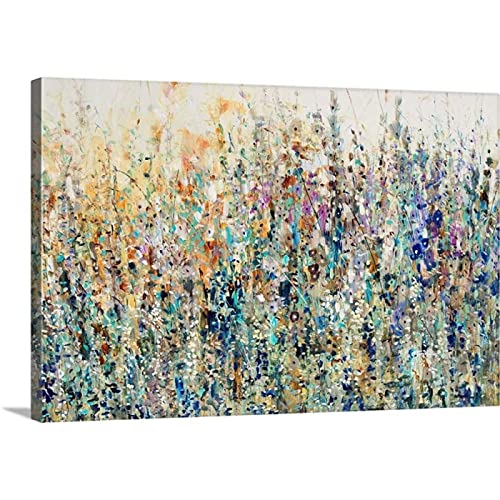 Dickicht Wildblumen Leinwand Wand Kunstdruck Poster Bild, Floral Home Decor Gerahmtes Kunstwerk 80x120cm (32x47in) Mit Rahmen von ZMFBHFBH