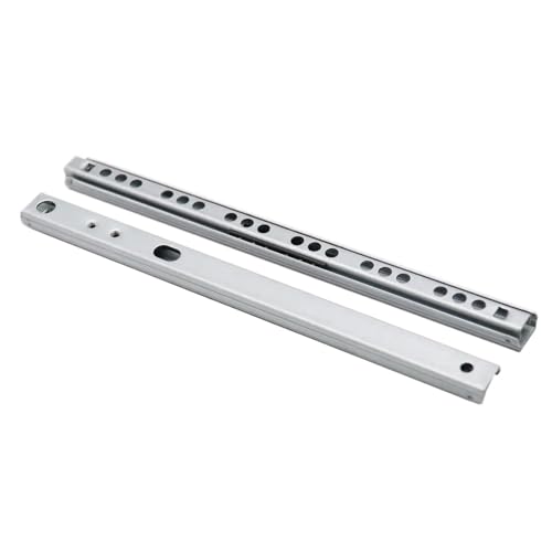 1 Paar 8-16 Zoll Schubladenführung, 17 mm breit, zweiteilig, ultraschmal, Mini-Kugelführung, Stahlschrank, Zwei-Wege-Rutschschiene, kostenloser Versand(16inch-406mm) von ZMGYF