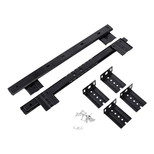 1 Paar Schreibtisch-Tastatur-Schubladenschiene, Schreibtisch-Tablett-Gleitschiene, verstellbar(Silver) von ZMGYF