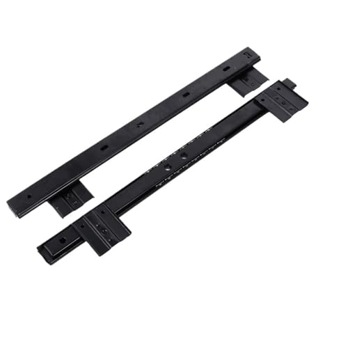 1 Paar Schreibtisch-Tastatur-Schubladenschiene, Schreibtisch-Tablett-Gleitschienenschiene, verstellbare Stahl-Seitenmontage-Suiten, Untertisch-Computer-Gleitschiene(Silver) von ZMGYF