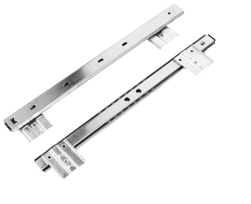 1 Paar verstellbare Tastatur-Regalschienen unter dem Schreibtisch, Computer-Gleitschiene(Silver) von ZMGYF