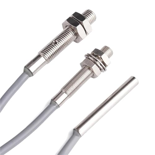 1 Stück Miniatur-Metall-induktiver Näherungsschalter M3/M4/M5/M6 3-Draht-Ansatzsensor mit 2 m Kabel φ3/4/6/6,5 PNP NPN NO NC(O6.5,NPN NO) von ZMGYF