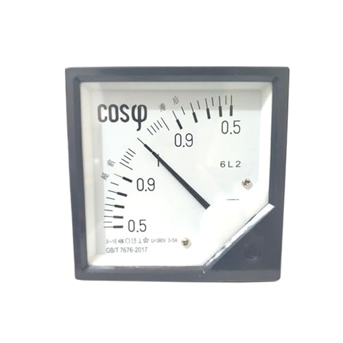 1Pcs 6L2 AC Analog Power Factor Meter 5A 6L2-COS Panel meter AC100V 220V 380V Elektrische Power faktor Meter(380V) von ZMGYF