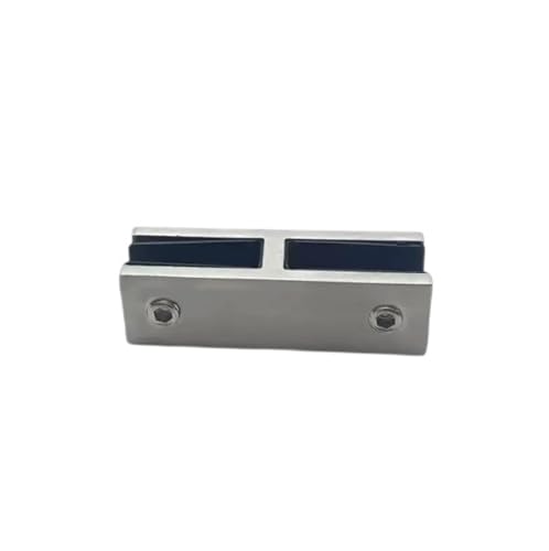 2 Stück gegossener 304 Edelstahl 90 180 Grad Glasklemme ohne Bohren Clip for Handlauf Geländer Schwimmbad Zaunverbindung(Brush 90Degs Double) von ZMGYF