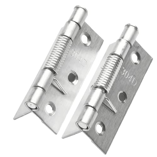 2 stücke Selbstschließende Federtürscharniere Edelstahlscharniere for Schränke Türschließer Automatischer Rückprallscharnier Möbelbeschläge(4inch) von ZMGYF