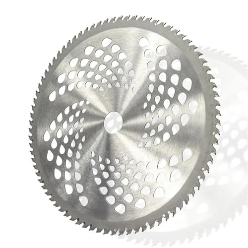 255 mm (10 Zoll) HSS-Rasenmäherklinge, Öffnung 25,4 mm, 40/60/80 Zähne, Rasenmäher-Schneidebrett-Zubehör, Garten-Unkrautmesser(255x25.4mmx80T) von ZMGYF