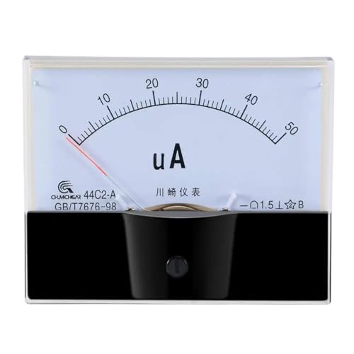 44C2-A DC 0-50uA 100uA 500uA Zeigertyp DC Mikroamperemeter Klasse 1,5 Analoges Amperemeter Panel-Messgerät(0-100uA) von ZMGYF