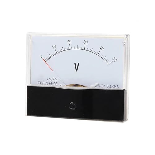 44C2 DC Voltmeter Analog Panel Zeiger Voltmeter 500V300V250V150V100V Quadrat 100 * 80mm Spannungsmesser(15V) von ZMGYF
