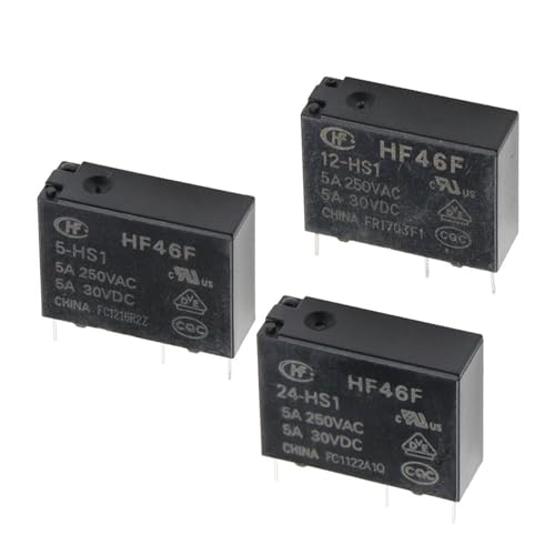 5PCS 5A 4Pin HF46F-5-HS1 HF46F-12-HS1 HF46F-24-HS1 Leistungsrelais A Normalerweise Offen 5V 12V 24V DC 5A 250VAC Relais(HF46F-5-HS1) von ZMGYF