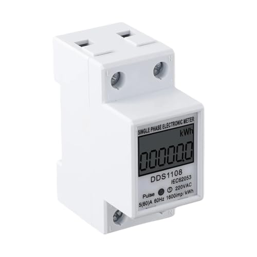 60A DDS1108 LCD-Digitalanzeige Einphasen-Energiezähler mit Hintergrundbeleuchtung Einphasen-Energiezähler Testmessgeräte Detektoren(Without backlight) von ZMGYF