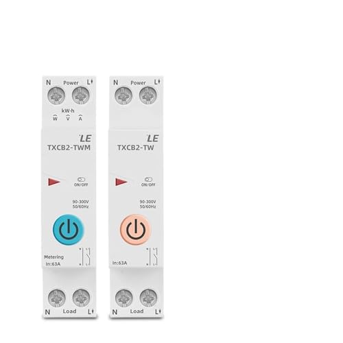 63A 1P + N Energiezähler KWh Messung Überwachung Leistungsschalter Zeitrelais 110VAC 230VAC(TXCB2-TWM metering,63A) von ZMGYF