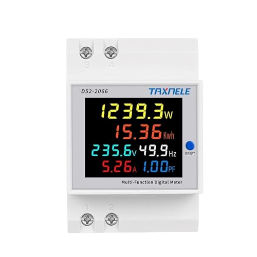 6IN1 DIN-Schiene AC-Monitor 110 V 220 V 380 V 100 A Spannung Strom Leistungsfaktor Aktiv KWH Elektrische Energie Frequenzmesser VOLT AMP(Built-in CT,AC 250-450V) von ZMGYF