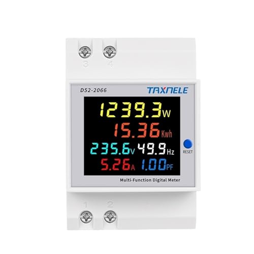 6IN1 DIN-Schiene AC-Monitor 110 V 220 V 380 V 100 A Spannung Strom Leistungsfaktor Aktiv KWH Elektrische Energie Frequenzmesser VOLT AMP(External CT,AC 40-300V) von ZMGYF