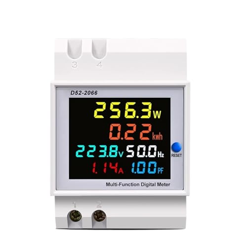 6IN1 DIN-Schiene AC-Monitor 110 V 220 V 380 V 100 A Spannung Strom Leistungsfaktor Aktiv KWH Elektrische Energie Frequenzmesser VOLT AMP(External CT,AC 40-300V 100A) von ZMGYF