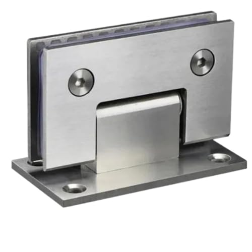 90-Grad-Scharniere for Duschtüren aus Edelstahl for rahmenlose Glastüren mit 8–12 mm Durchmesser, robuste Klemmen for Badezimmer an Wand und Glas von ZMGYF