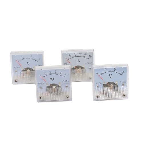 91C4 Amperemeter DC Analog 1A 2A 3A 5A 10A 20A 30A 50A 100A 200A 300A 500A Panel Mechanischer Zeigertyp Amperemeter Strommesser(15A) von ZMGYF